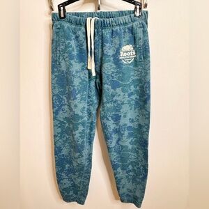 Roots Teal Patterned Joggers